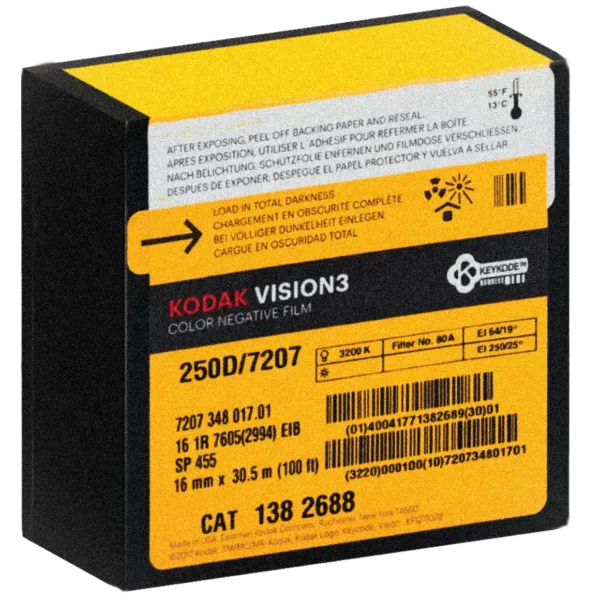 Kodak Vision 3250D 7207 Motion Picture FIlm 16mm, 35mm, Cinefilm, Bolex