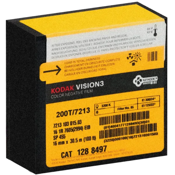 Kodak Vision3 200T 7213 Motion Picture FIlm 16mm, 35mm, Cinefilm, Bolex