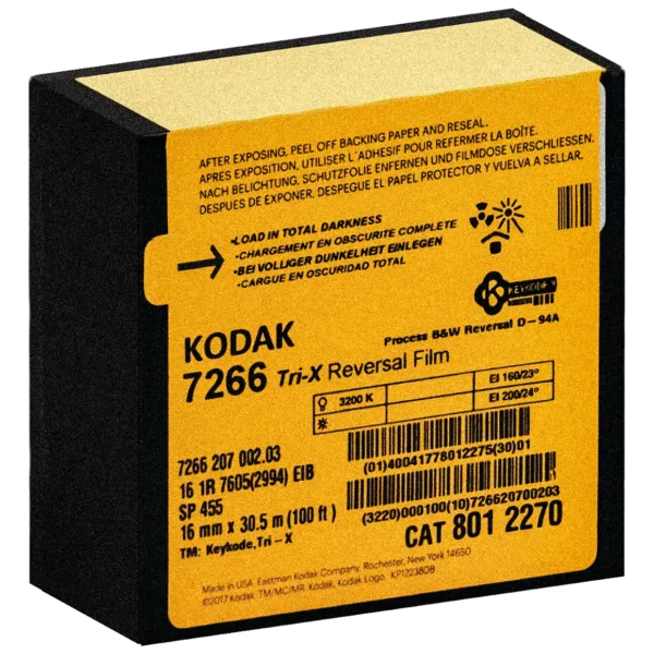 Kodak 7266 Tri-X Reversal Motion Picture FIlm 16mm, 35mm, Cinefilm, Bolex