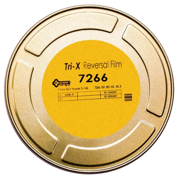 Kodak Eastman Tri-X Reversal 7266 Motion Picture FIlm 16mm, 35mm, Cinefilm